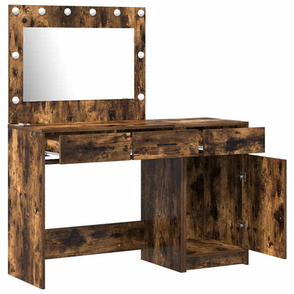 Schminktisch mit Tür 2 pcs Braun 40 x 41 x 75 cm Holzwerkstoff