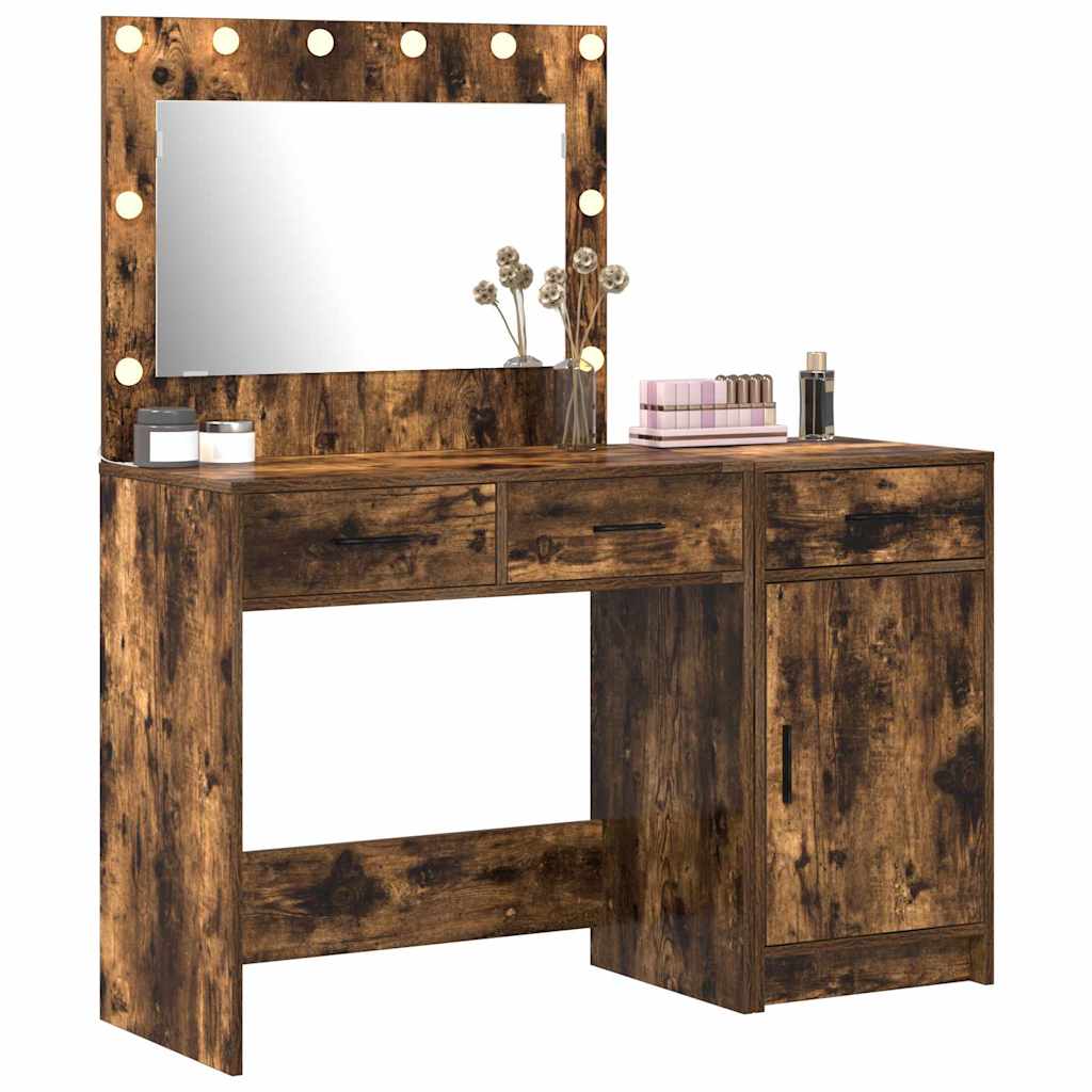Schminktisch mit Tür 2 pcs Braun 40 x 41 x 75 cm Holzwerkstoff