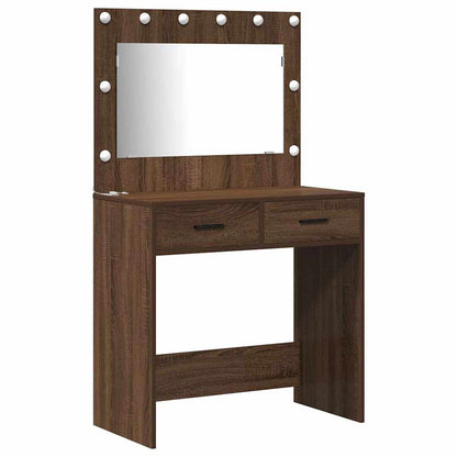 Schminktisch mit Tür 2 pcs Braun 40 x 41 x 75 cm Holzwerkstoff