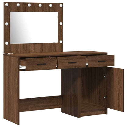 Schminktisch mit Tür 2 pcs Braun 40 x 41 x 75 cm Holzwerkstoff