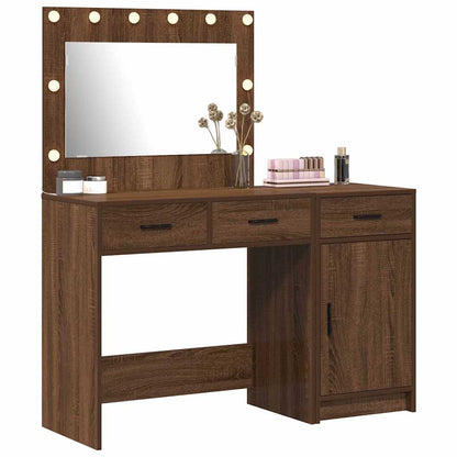 Schminktisch mit Tür 2 pcs Braun 40 x 41 x 75 cm Holzwerkstoff