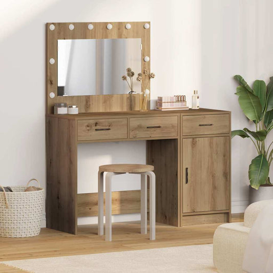 Schminktisch mit Tür 2 pcs Braun 40 x 41 x 75 cm Holzwerkstoff