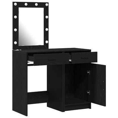 Schminktisch 2 pcs Schwarz 50 x 41 x 135 cm Holzwerkstoff