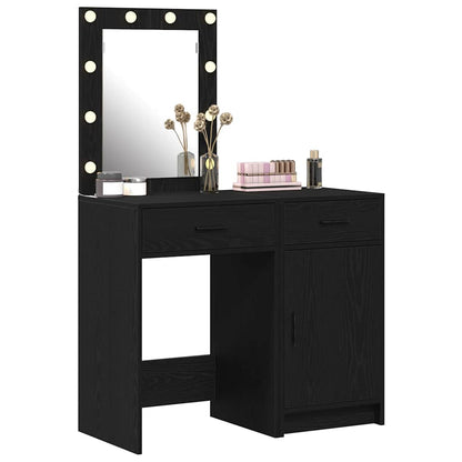 Schminktisch 2 pcs Schwarz 50 x 41 x 135 cm Holzwerkstoff