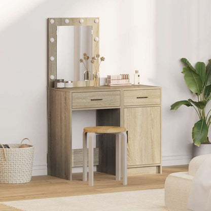 Schminktisch mit Tür 2 pcs Braun 50 x 41 x 135 cm Holzwerkstoff