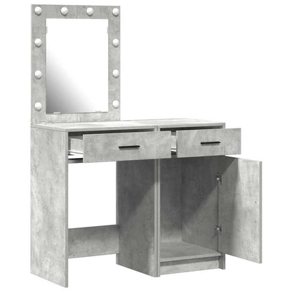 Schminktisch mit Tür 2 pcs Grau 50 x 41 x 135 cm Holzwerkstoff