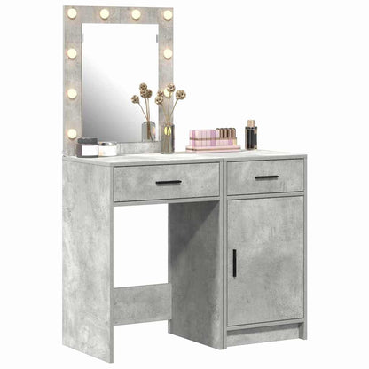 Schminktisch mit Tür 2 pcs Grau 50 x 41 x 135 cm Holzwerkstoff