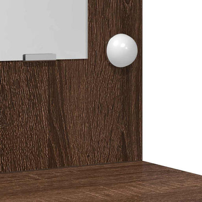 Schminktisch mit Tür 2 pcs Braun 50 x 41 x 135 cm Holzwerkstoff