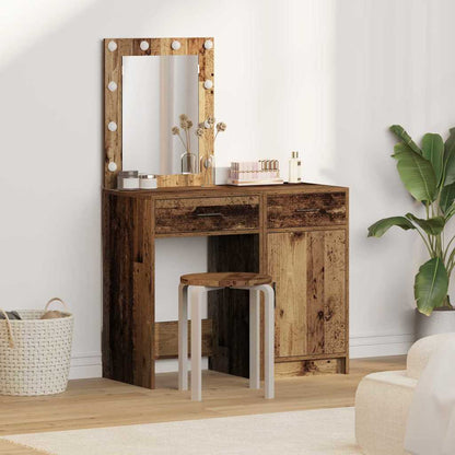 Schminktisch mit Tür 2 pcs Braun 50 x 41 x 135 cm Holzwerkstoff