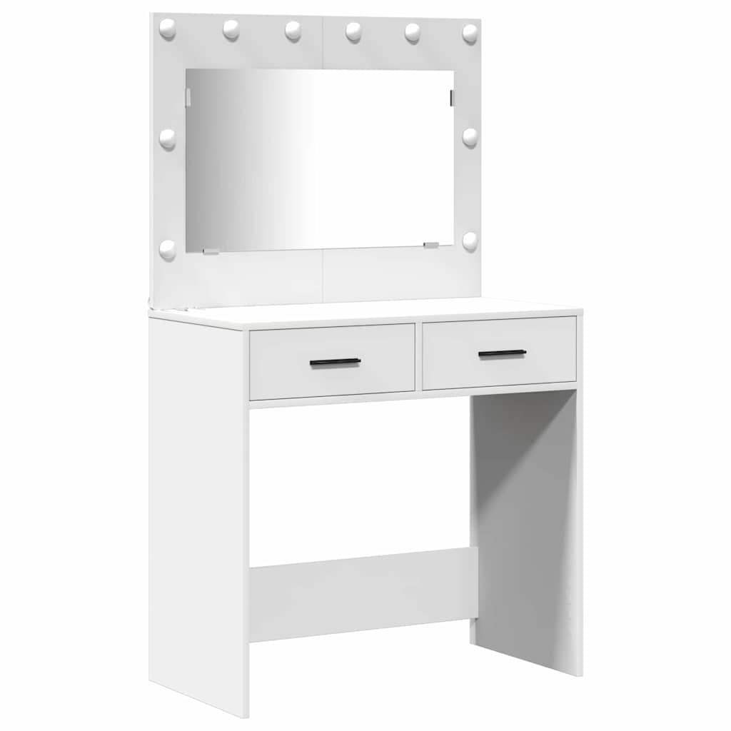 Schminktisch mit Tür 3 pcs Weiß 40 x 41 x 75 cm Holzwerkstoff