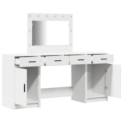 Schminktisch mit Tür 3 pcs Weiß 40 x 41 x 75 cm Holzwerkstoff