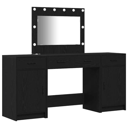 Schminktisch 3 pcs Schwarz 40 x 41 x 75 cm Holzwerkstoff