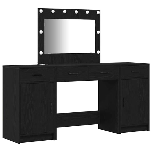 Schminktisch 3 pcs Schwarz 40 x 41 x 75 cm Holzwerkstoff