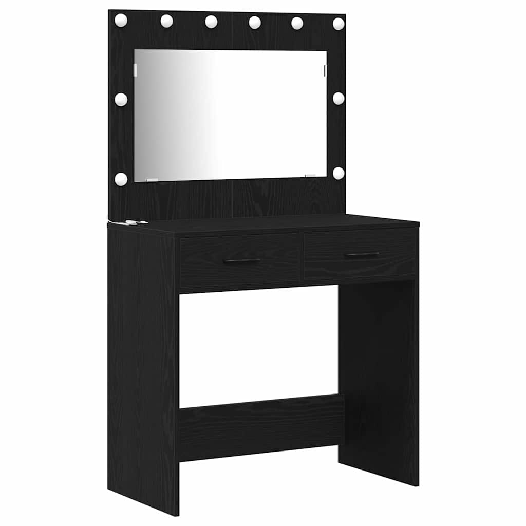 Schminktisch 3 pcs Schwarz 40 x 41 x 75 cm Holzwerkstoff