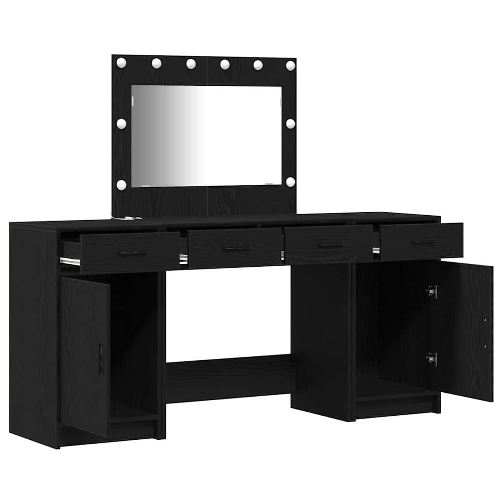 Schminktisch 3 pcs Schwarz 40 x 41 x 75 cm Holzwerkstoff