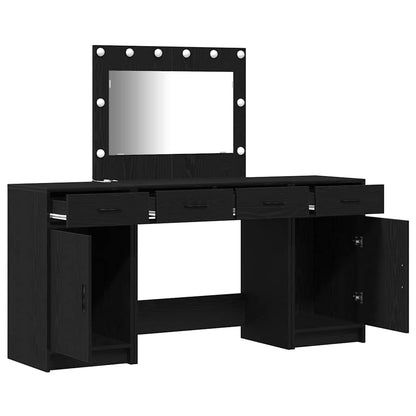 Schminktisch 3 pcs Schwarz 40 x 41 x 75 cm Holzwerkstoff