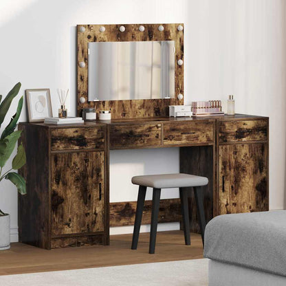 Schminktisch mit Tür 3 pcs Braun 40 x 41 x 75 cm Holzwerkstoff