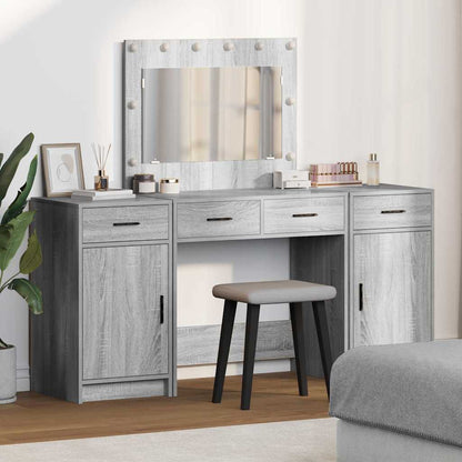 Schminktisch mit Tür 3 pcs Grau 40 x 41 x 75 cm Holzwerkstoff