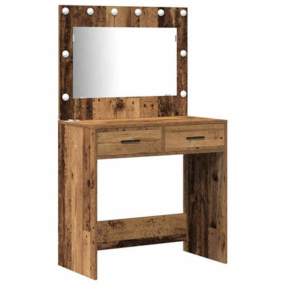 Schminktisch mit Tür 3 pcs Braun 40 x 41 x 75 cm Holzwerkstoff