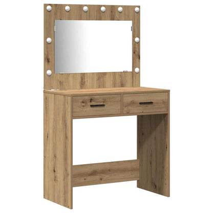 Schminktisch mit Tür 3 pcs Braun 40 x 41 x 75 cm Holzwerkstoff