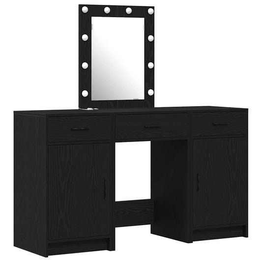 Schminktisch 3 pcs Schwarz 50 x 41 x 135 cm Holzwerkstoff