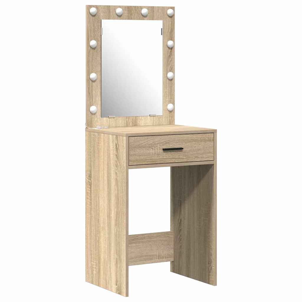 Schminktisch mit Tür 3 pcs Braun 50 x 41 x 135 cm Holzwerkstoff