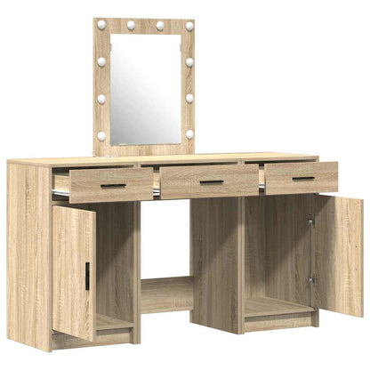 Schminktisch mit Tür 3 pcs Braun 50 x 41 x 135 cm Holzwerkstoff