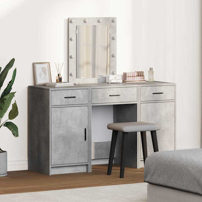 Schminktisch mit Tür 3 pcs Grau 50 x 41 x 135 cm Holzwerkstoff