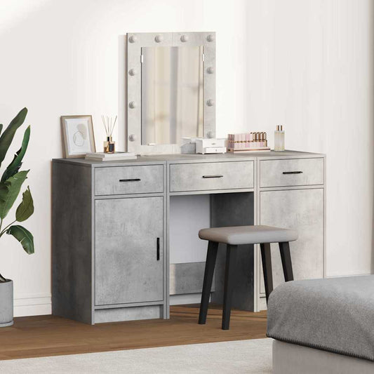 Schminktisch mit Tür 3 pcs Grau 50 x 41 x 135 cm Holzwerkstoff