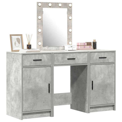 Schminktisch mit Schubladen Grau 50 x 41 x 135 cm Holzwerkstoff
