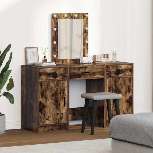 Schminktisch mit Tür 3 pcs Braun 50 x 41 x 135 cm Holzwerkstoff