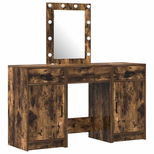 Schminktisch mit Tür 3 pcs Braun 50 x 41 x 135 cm Holzwerkstoff