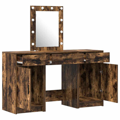 Schminktisch mit Tür 3 pcs Braun 50 x 41 x 135 cm Holzwerkstoff
