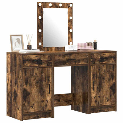 Schminktisch mit Tür 3 pcs Braun 50 x 41 x 135 cm Holzwerkstoff