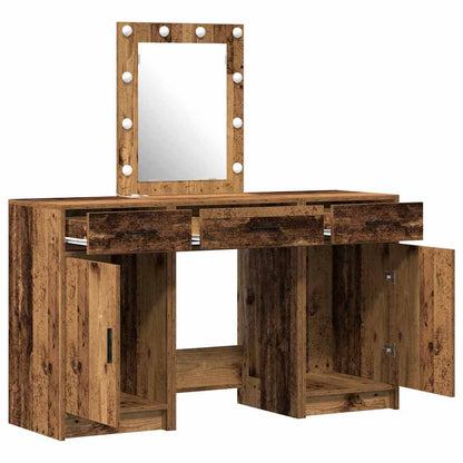 Schminktisch mit Tür 3 pcs Braun 50 x 41 x 135 cm Holzwerkstoff