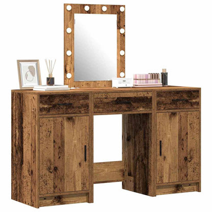 Schminktisch mit Tür 3 pcs Braun 50 x 41 x 135 cm Holzwerkstoff