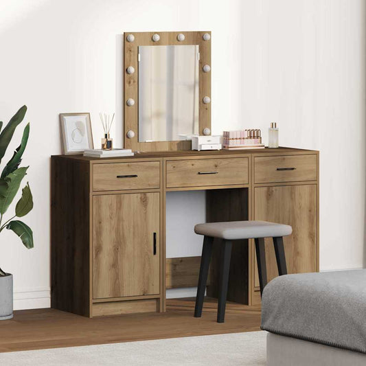 Schminktisch mit Tür 3 pcs Braun 50 x 41 x 135 cm Holzwerkstoff