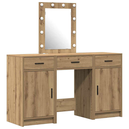 Schminktisch mit Tür 3 pcs Braun 50 x 41 x 135 cm Holzwerkstoff