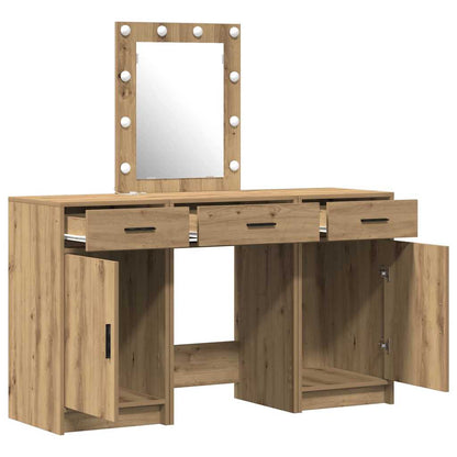 Schminktisch mit Tür 3 pcs Braun 50 x 41 x 135 cm Holzwerkstoff