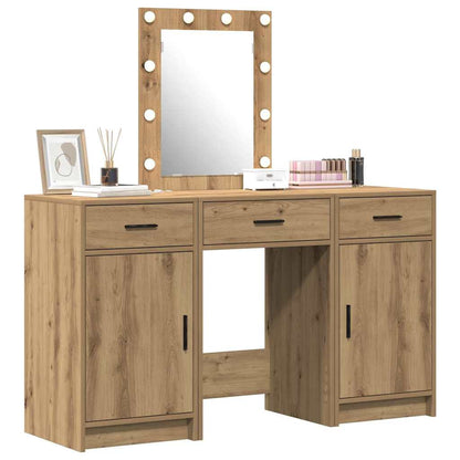 Schminktisch mit Tür 3 pcs Braun 50 x 41 x 135 cm Holzwerkstoff