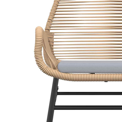 7-tlg. Garten-Essgruppe mit Kissen Braun Poly Rattan Glas