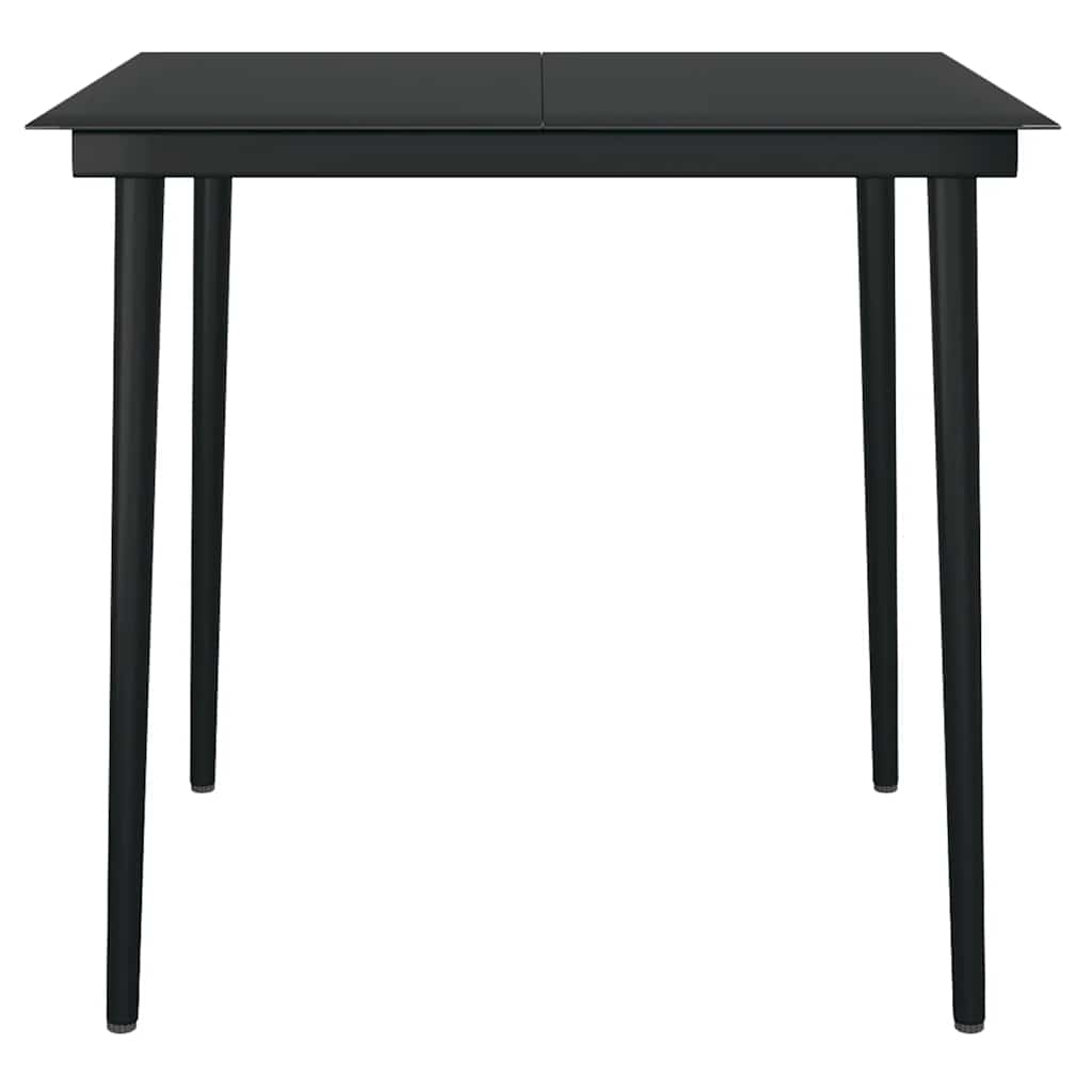 5-tlg. Garten-Essgruppe mit Kissen Grau Poly Rattan Glas