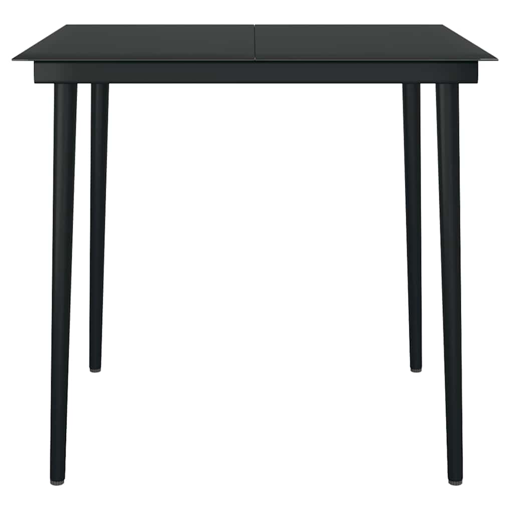 3-tlg. Garten-Essgruppe mit Kissen Braun Poly Rattan Glas