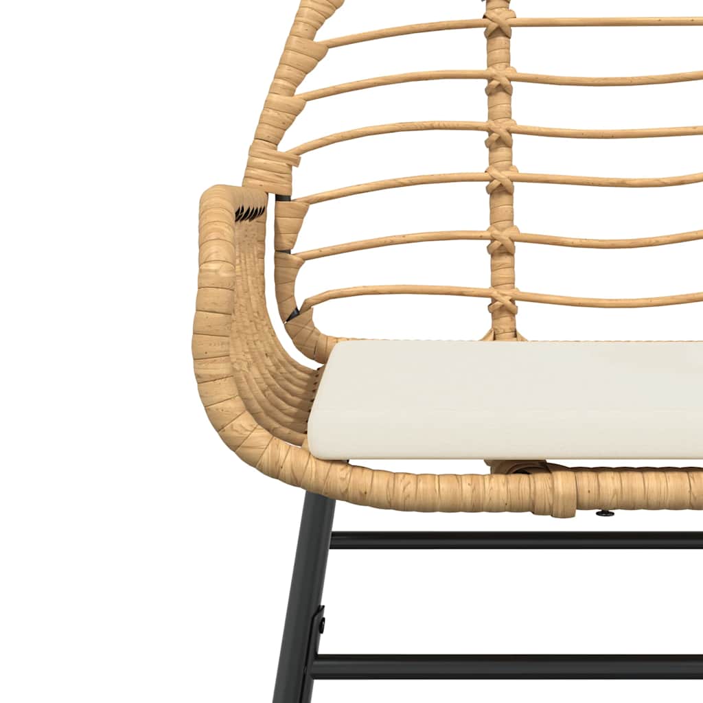 9-tlg. Garten-Essgruppe mit Kissen Braun Poly Rattan Glas