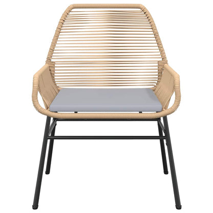7-tlg. Garten-Essgruppe mit Kissen Braun Poly Rattan Glas