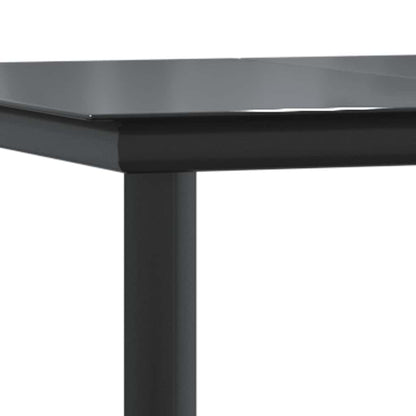 9-tlg. Garten-Essgruppe mit Kissen Braun Poly Rattan Glas