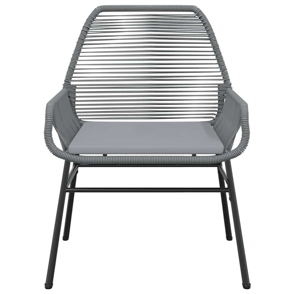 9-tlg. Garten-Essgruppe mit Kissen Grau Poly Rattan Glas