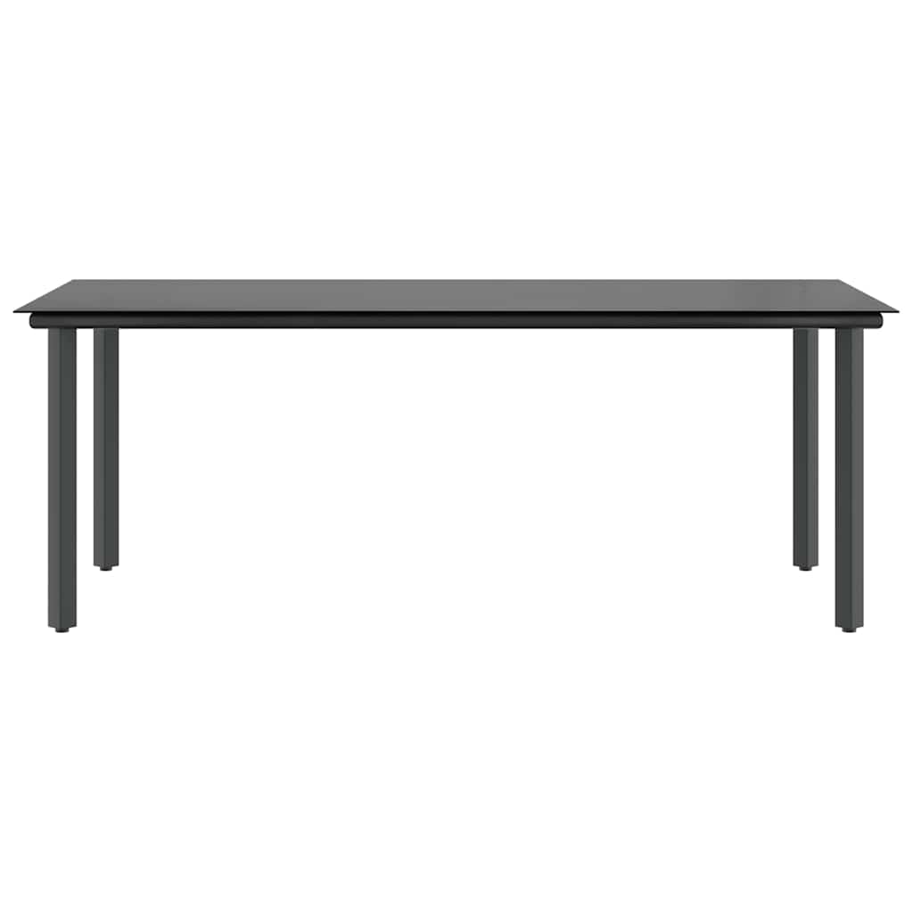 9-tlg. Garten-Essgruppe mit Kissen Grau Poly Rattan Glas