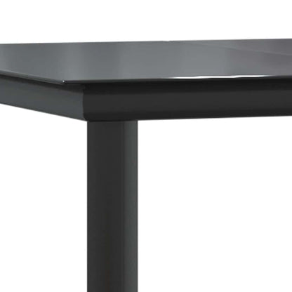 9-tlg. Garten-Essgruppe mit Kissen Grau Poly Rattan Glas