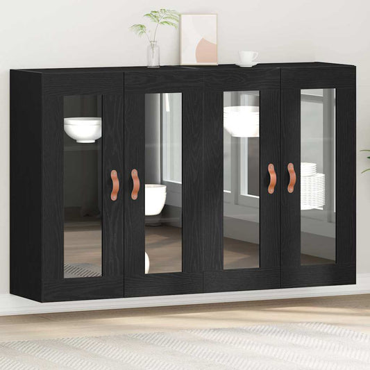 Wandschrank 2 pcs Schwarze Eiche 69.5 x 34 x 90 cm